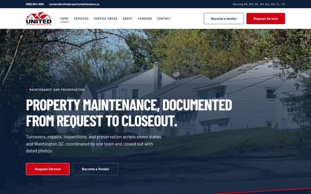 United Property Maintenance website screenshot